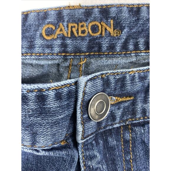 Carbon Jeans Mens 34 x 29 Blue Dark Wash Denim Relaxed Straight Flex Casual - Picture 3 of 14